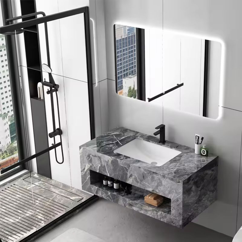 LED Mirror Badezimmer Waschbeckenschrank Set